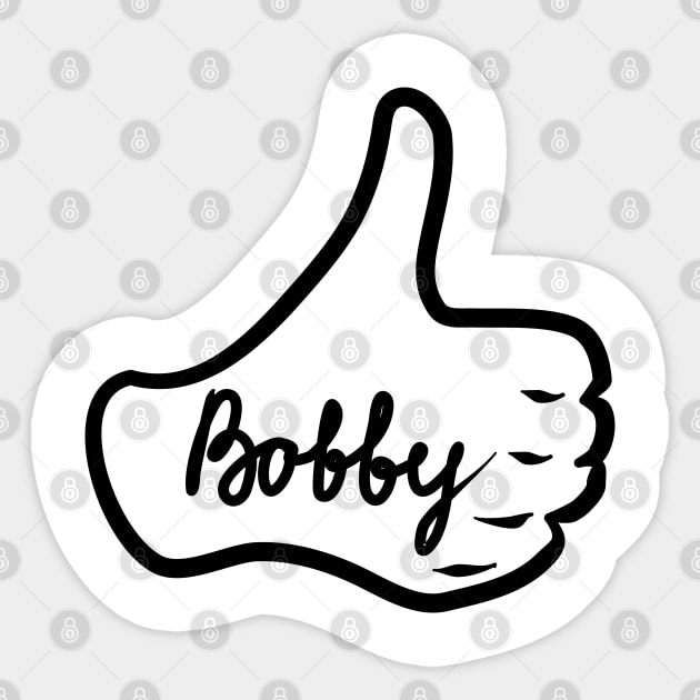 Men name Bobby Sticker by grafinya